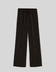 Pantalon satin plissé