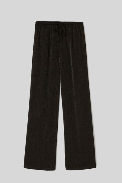 Pantalon satin plissé