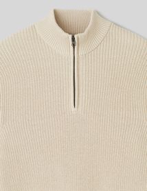 Pull avec col montant zippé