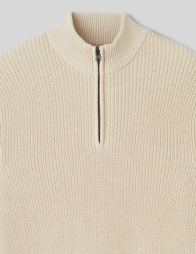 Pull avec col montant zippé