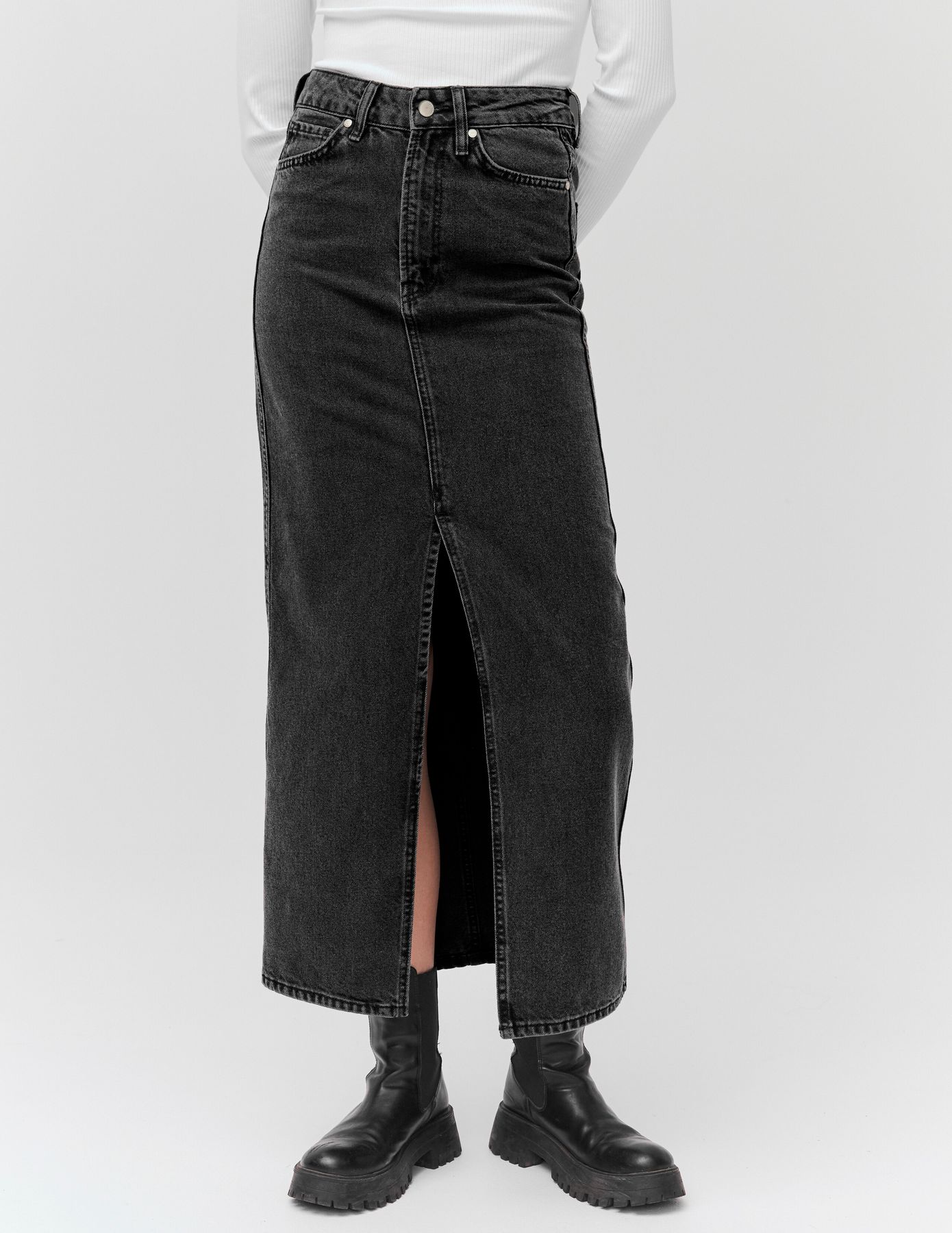 Jupe longue en jean