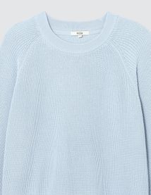 Pull col rond coton uni