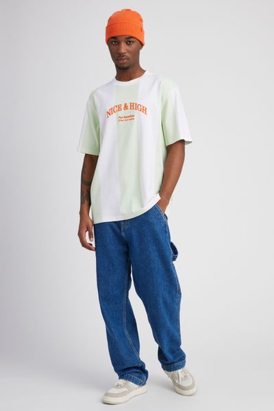 T-shirt rayures maxi et broderie