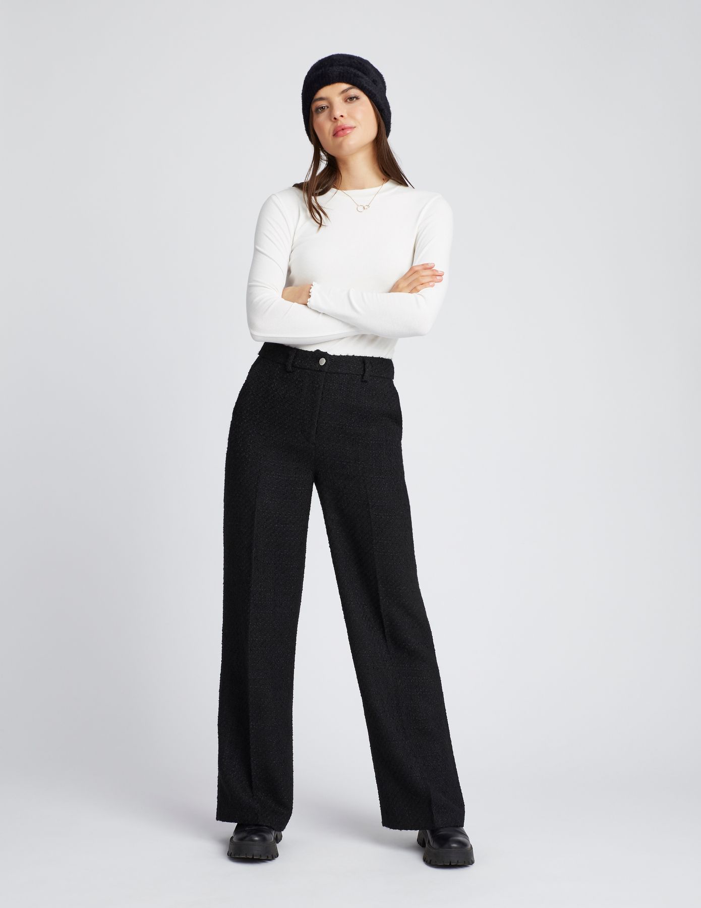 Pantalon en tweed