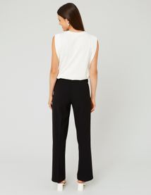 Pantalon plis marqué ajusté