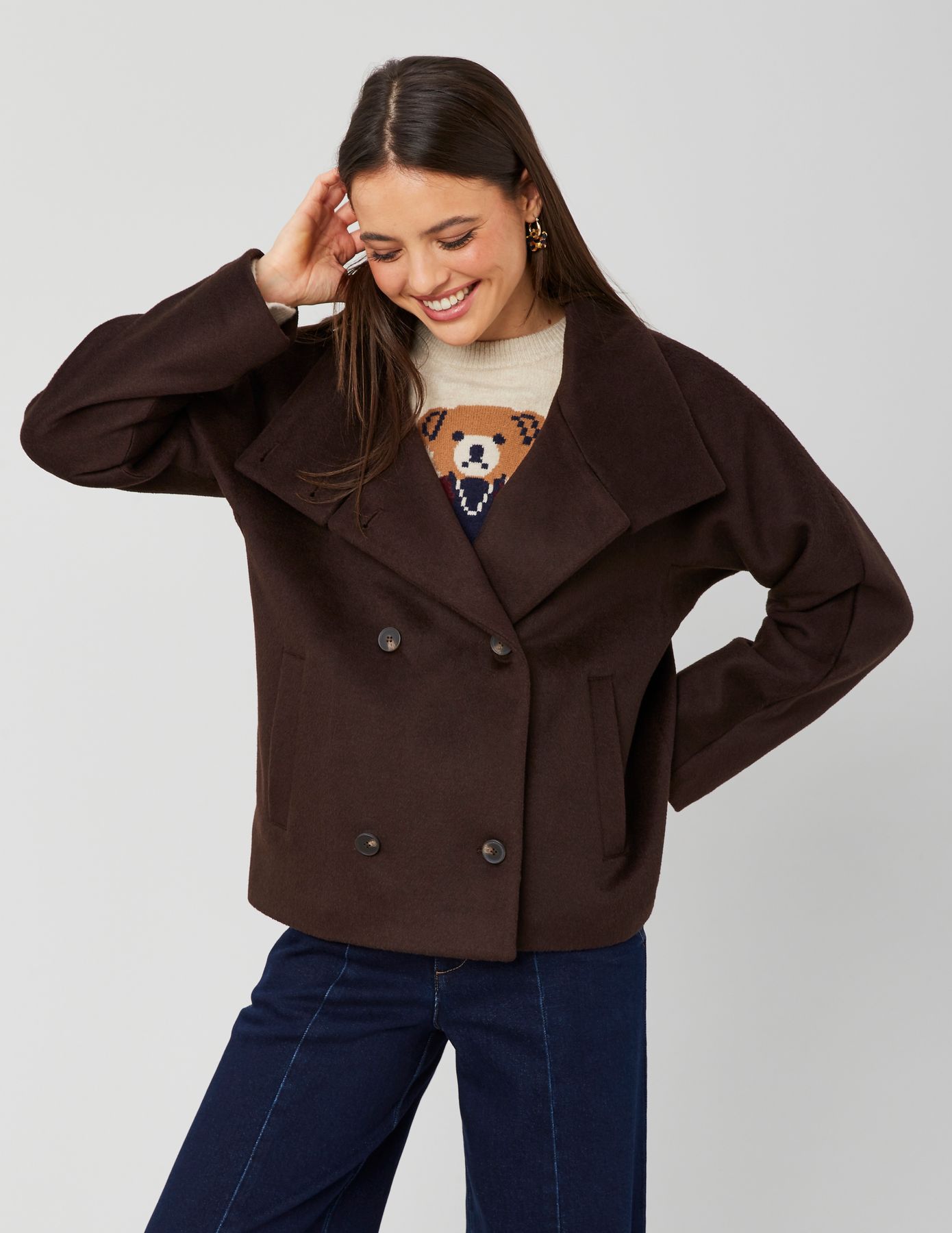 Lainage court col montant