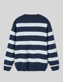 Pull ray&eacute; col rond