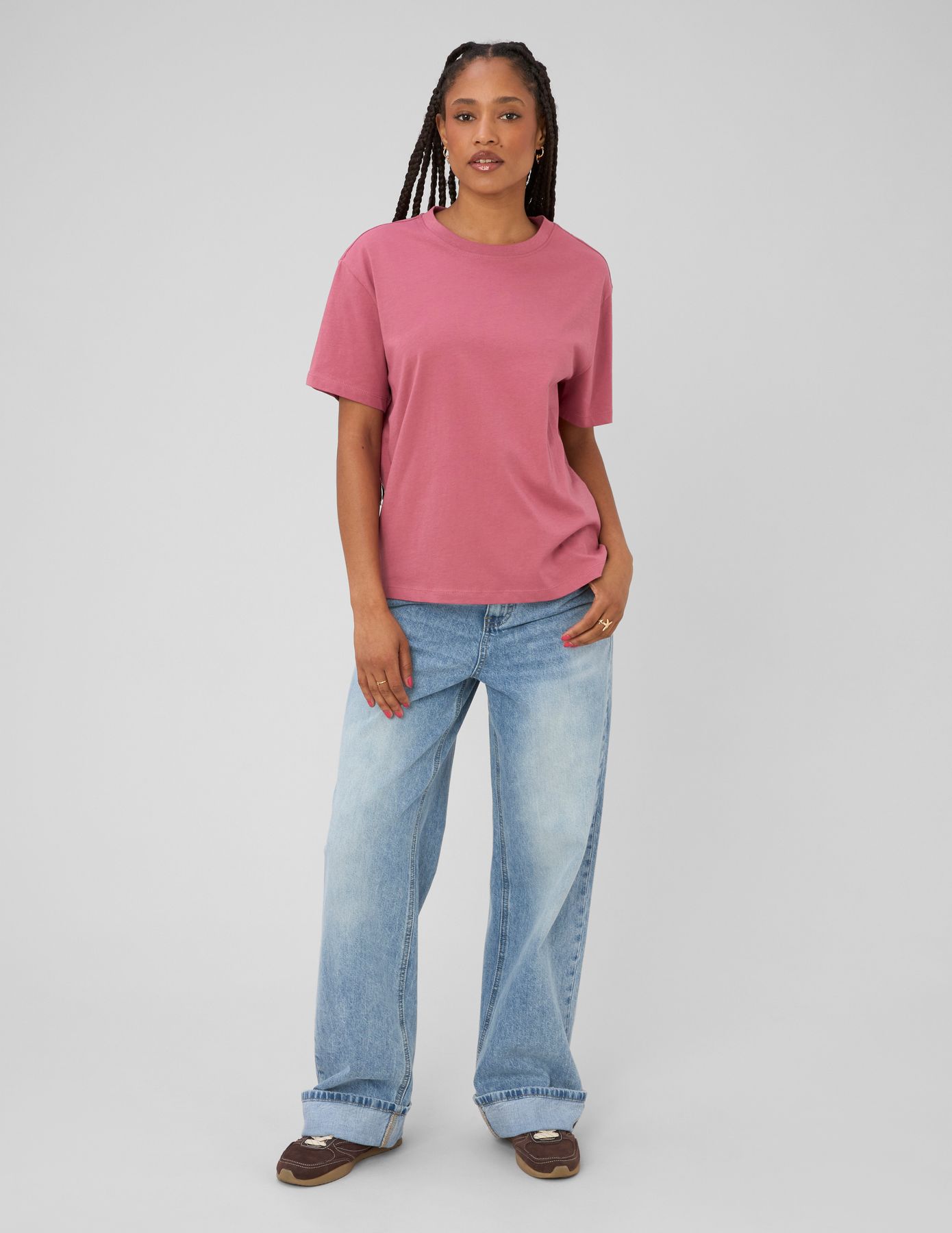Jean baggy &agrave; revers