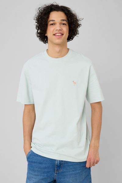 T-shirt broderie poitrine