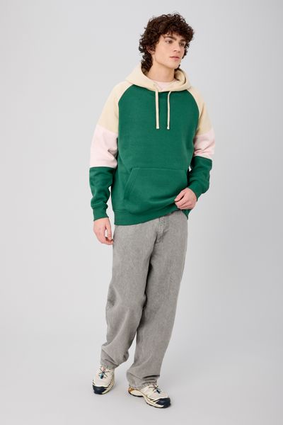 Sweat colorblock &agrave; capuche