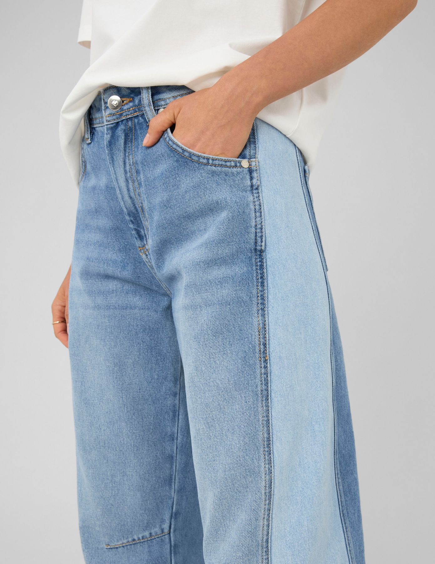Jean balloon bicolore