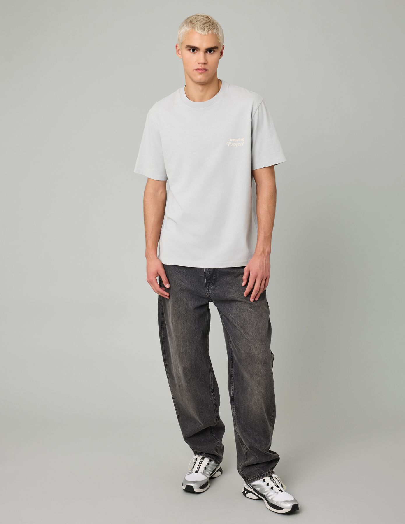 T-shirt garment dye imprimé