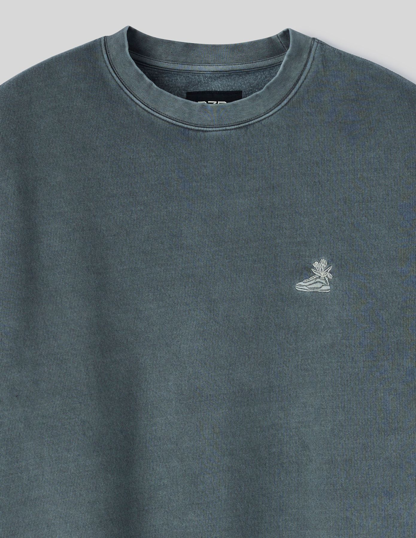 Sweat col rond brod&eacute;