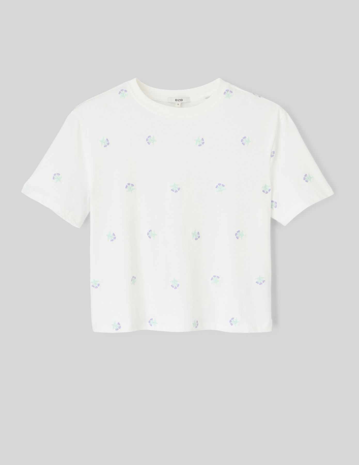 T-shirt brodé fleurs