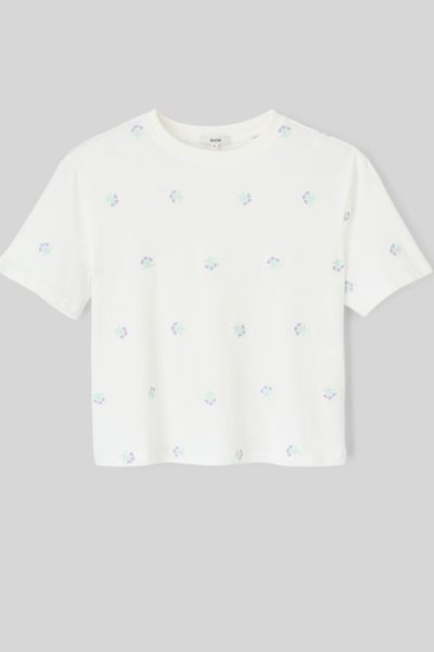 T-shirt brodé fleurs