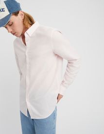 Chemise coton lin unie