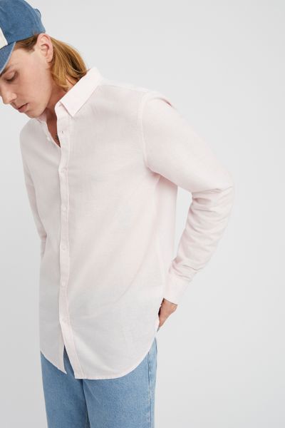 Chemise coton lin unie