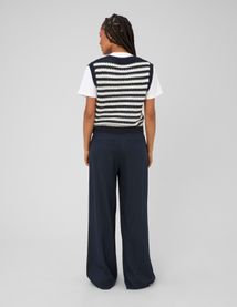 Pantalon large &agrave; pinces