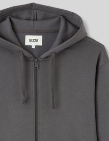 Sweat zipp&eacute; &agrave; capuche