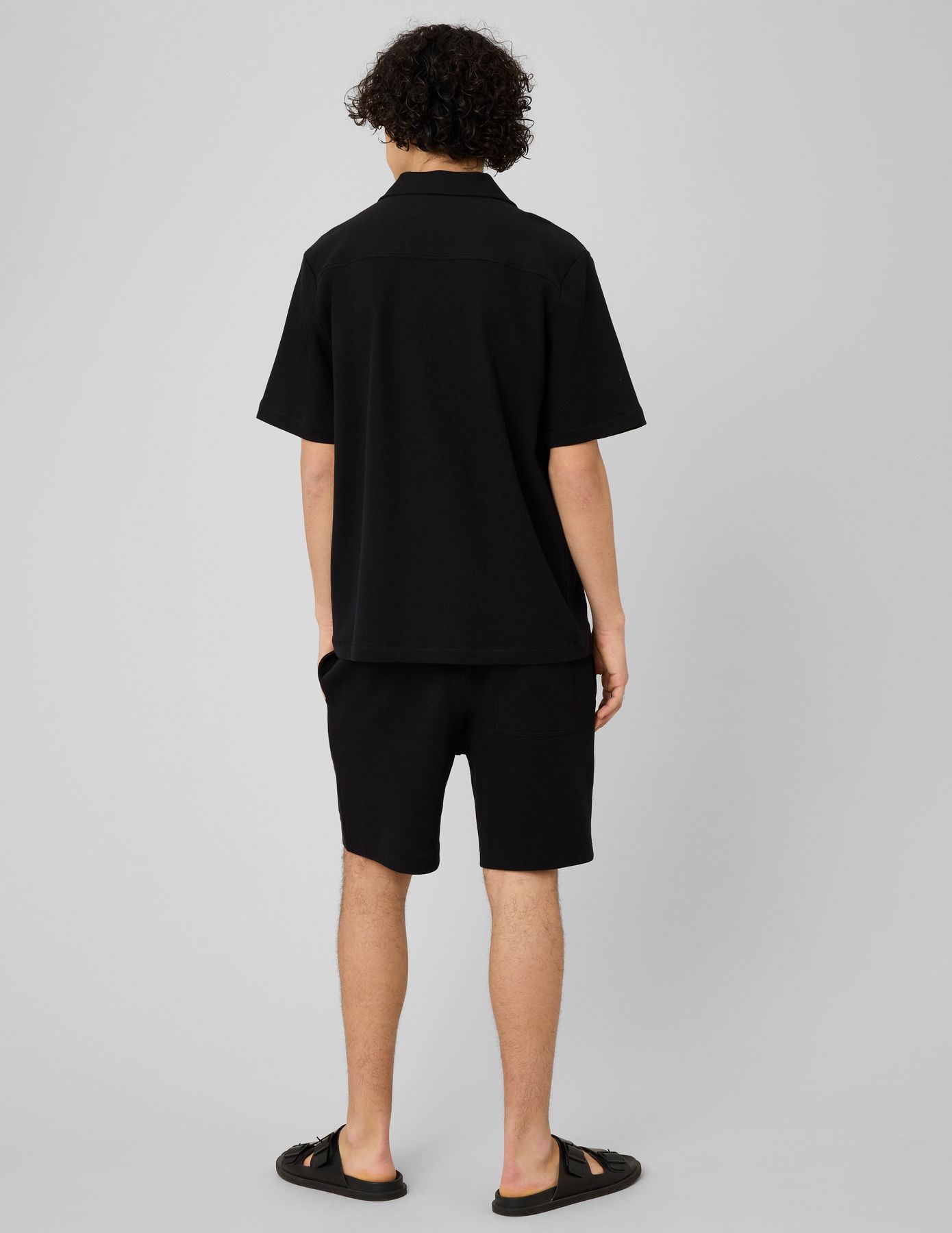 Chemise waffle manches courtes