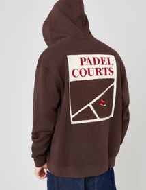 Sweat zippé imprimé devant/dos