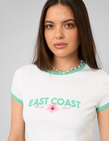 T-shirt &agrave; bords contrastants