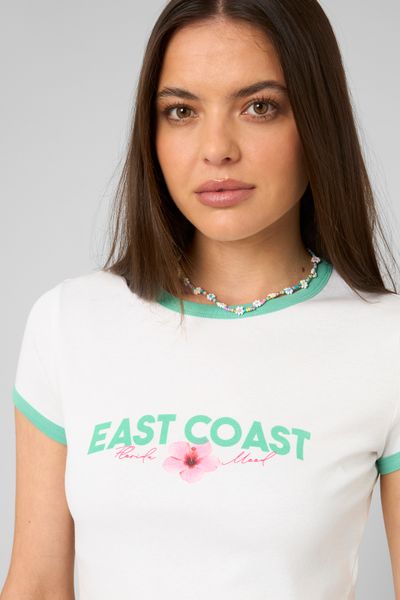 T-shirt &agrave; bords contrastants