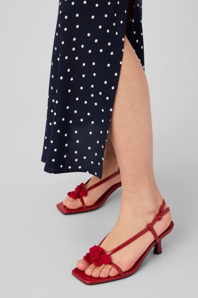 Jupe longue &agrave; pois