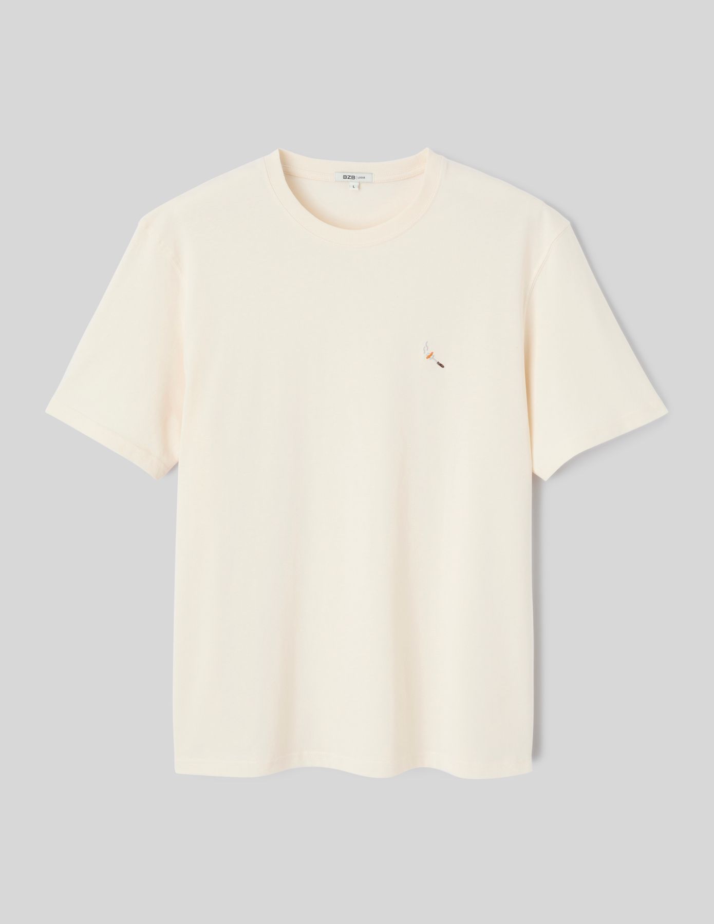 T-shirt broderie poitrine