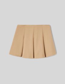 Jupe short à plis plats