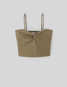 Top bustier en lin