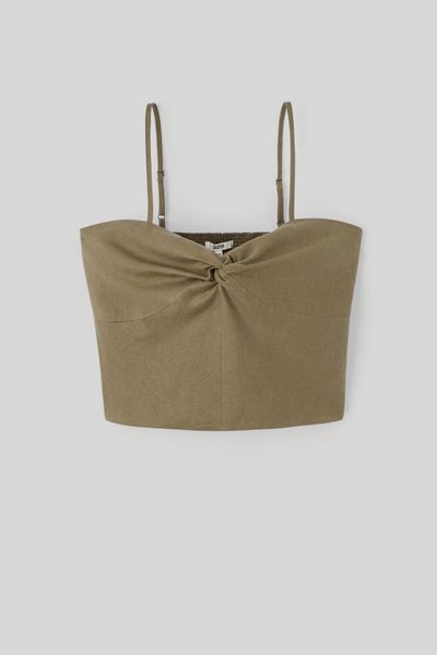 Top bustier en lin