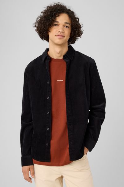 Chemise en velours c&ocirc;tel&eacute;