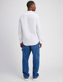 Chemise coton lin unie