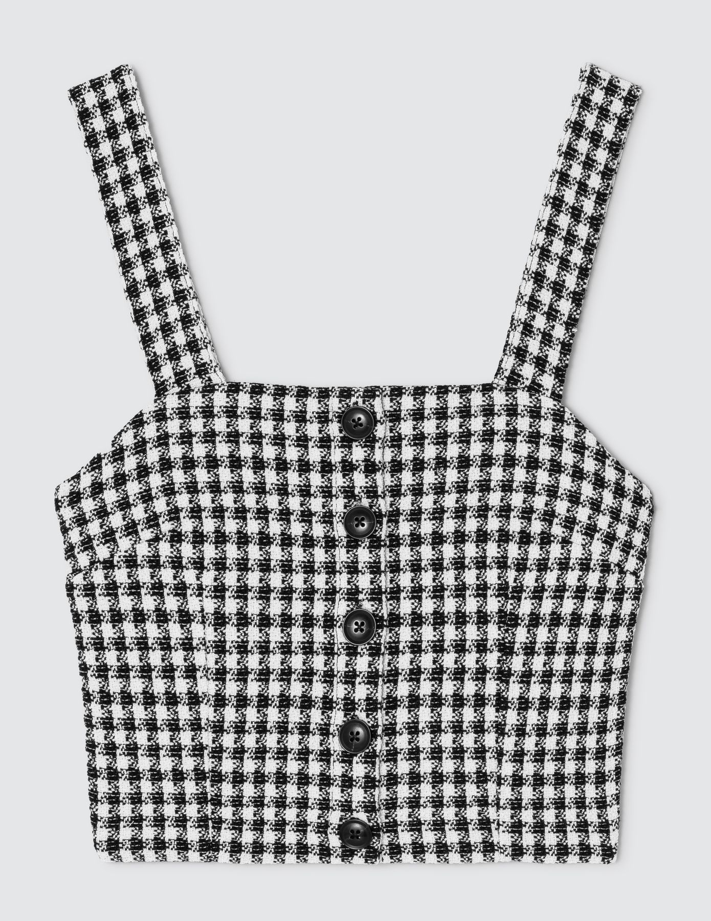 Top bustier en tweed