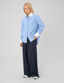 Chemise ray&eacute;e perles