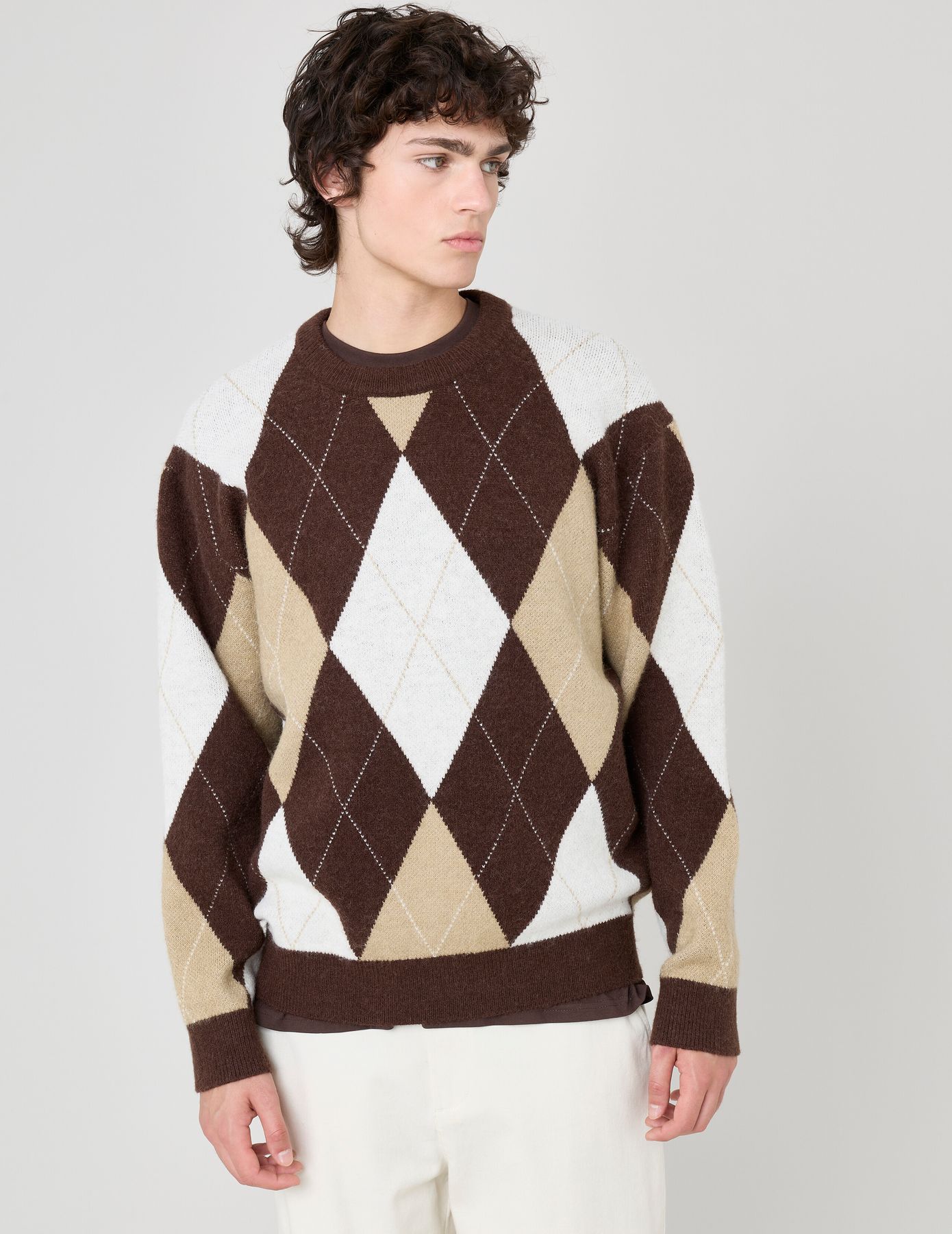 Pull à motif losange