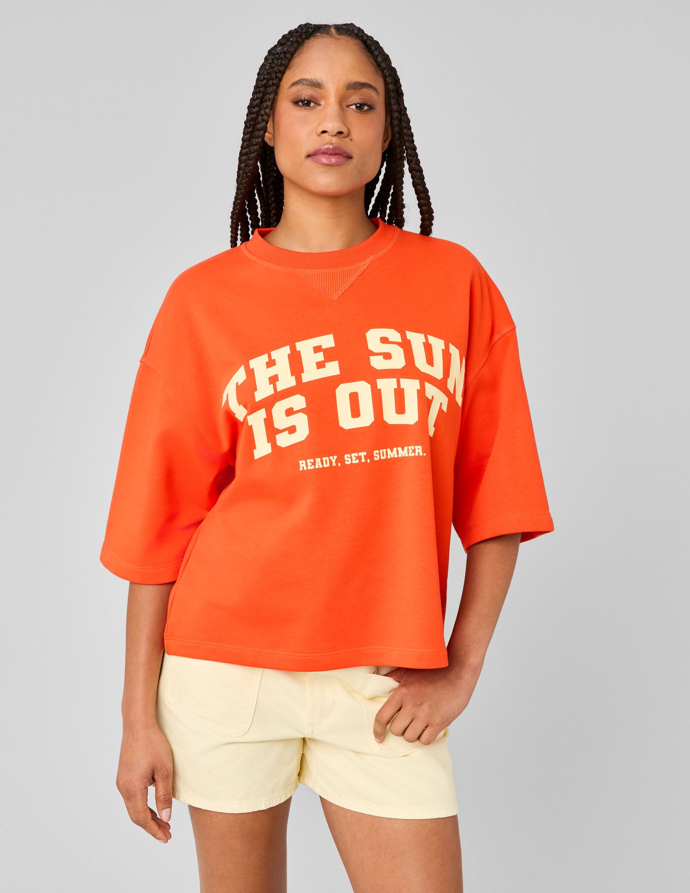 Sweat imprim&eacute; manches courtes