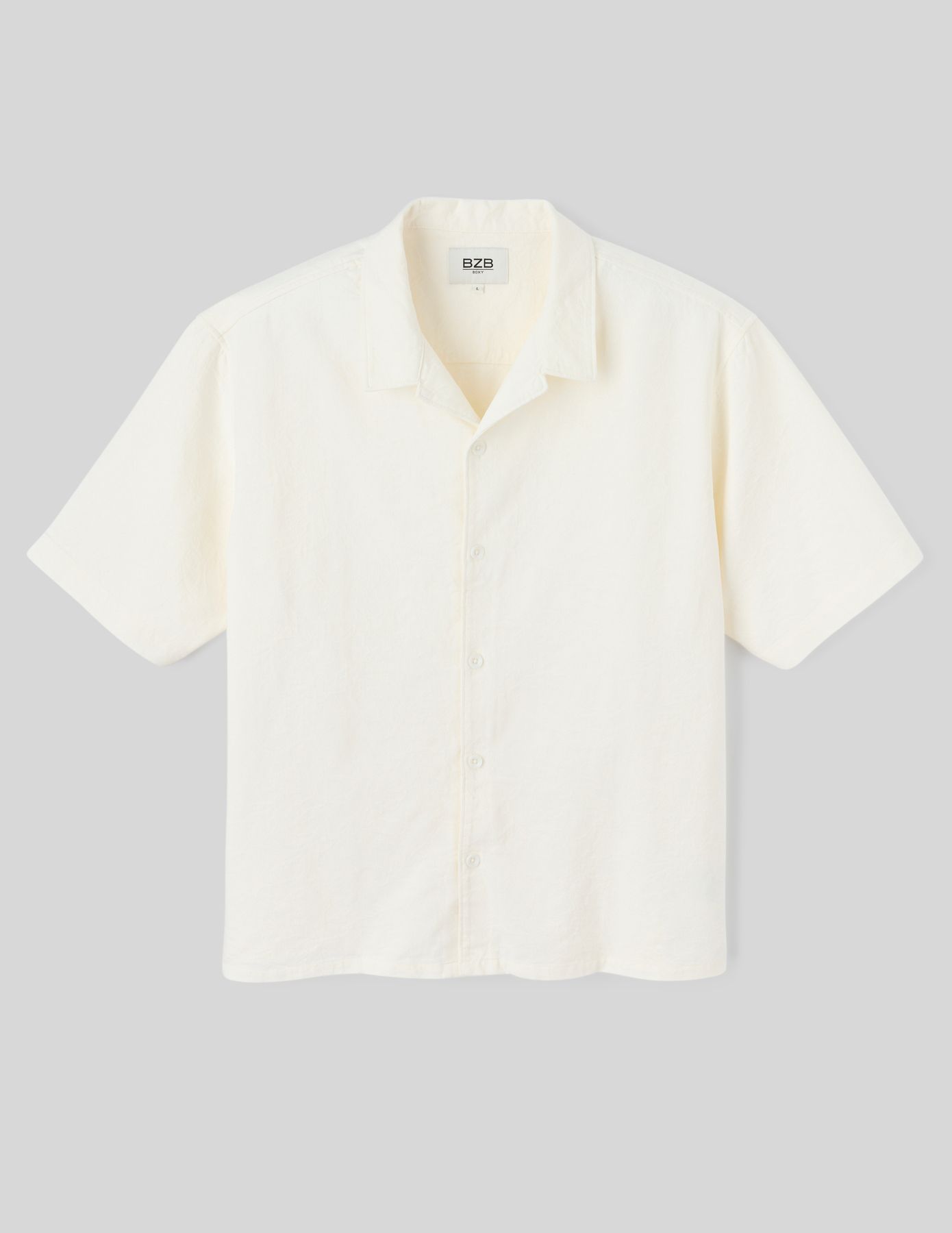 Chemise manches courtes unie jacquard