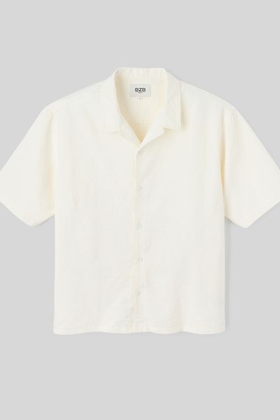 Chemise manches courtes unie jacquard