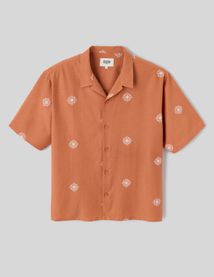 Chemise manches courtes brodée