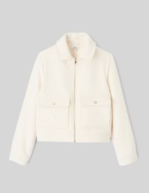 Veste boxy en laine