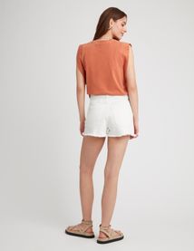Short en jean raw cut