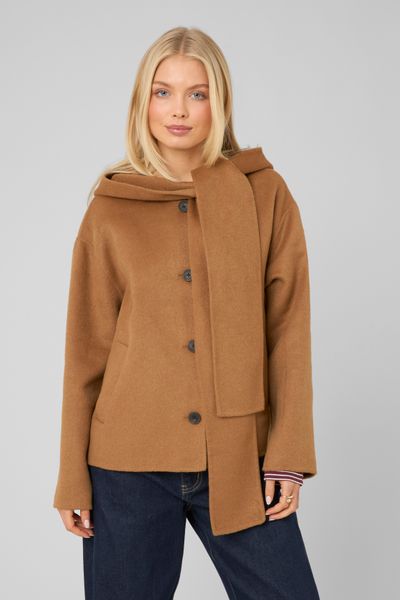 Manteau &agrave; col &eacute;charpe