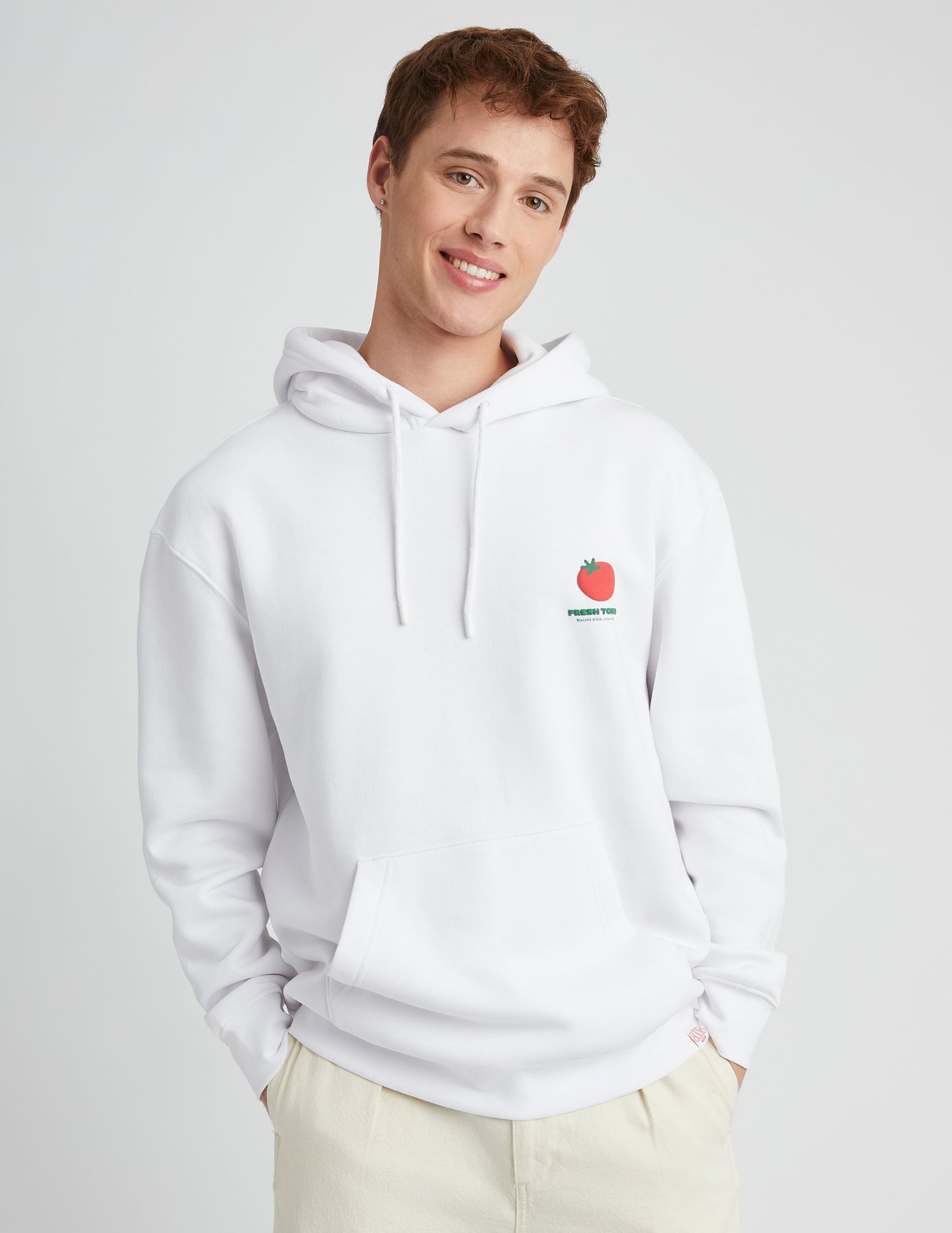 Sweat à capuche imprimé devant dos