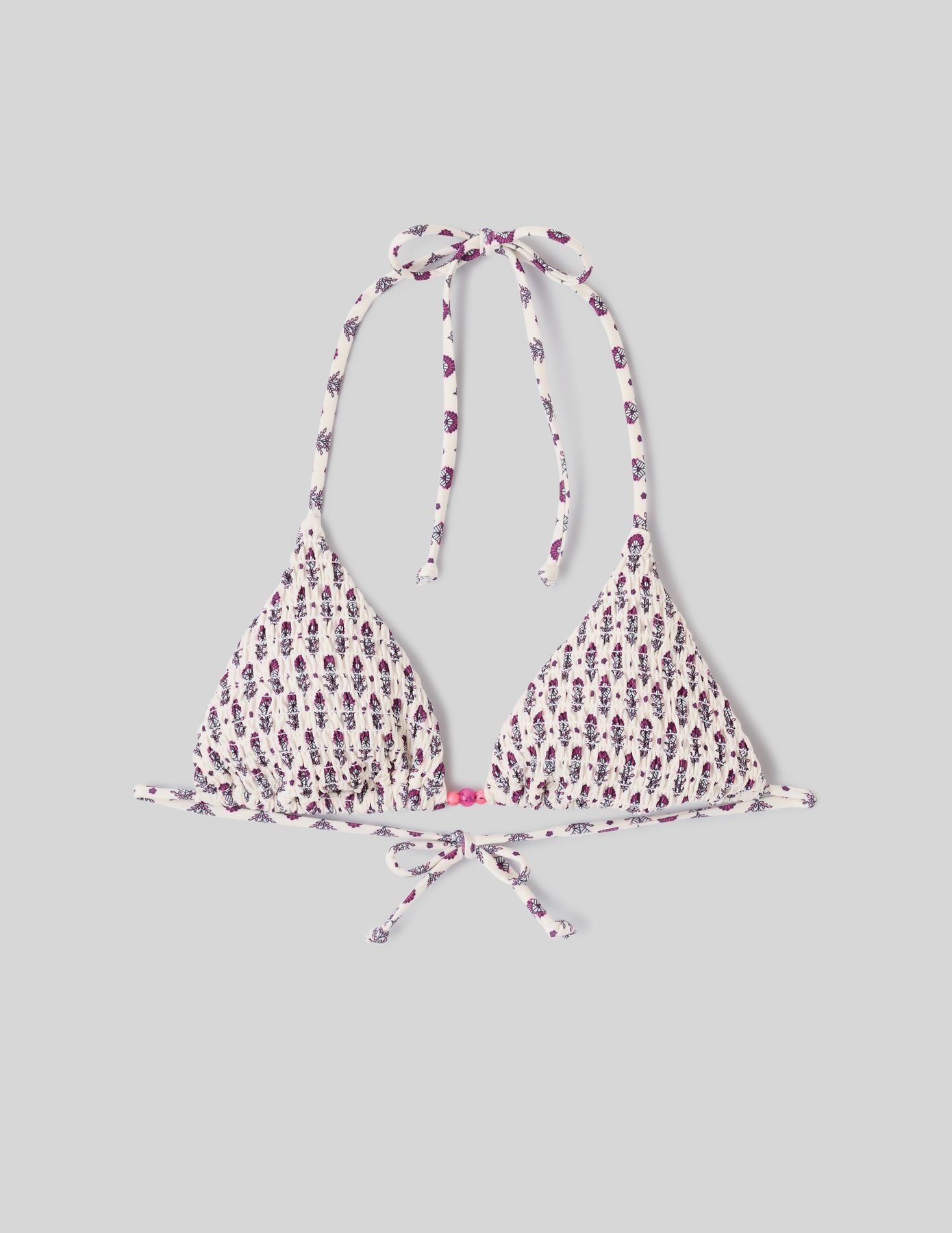 Haut de maillot de bain smock&eacute;