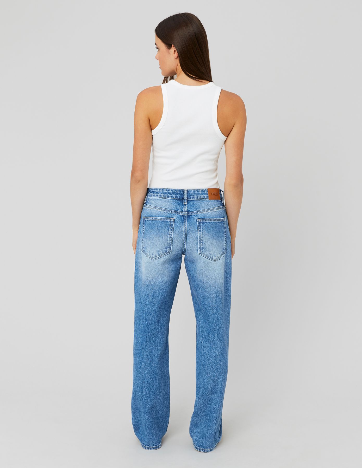 Jean straight taille basse