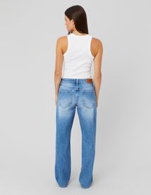 Jean straight taille basse