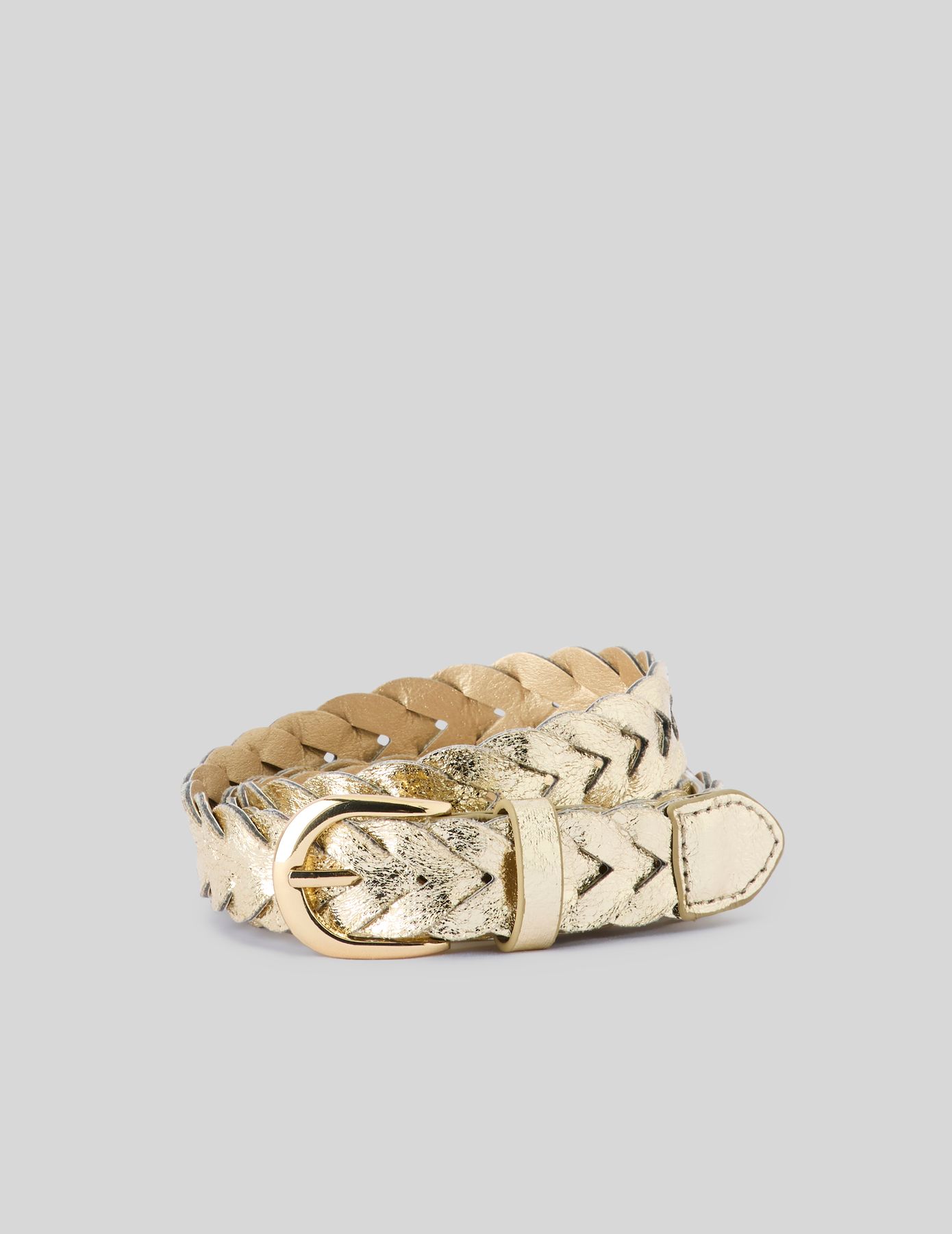 Ceinture tressée dorée