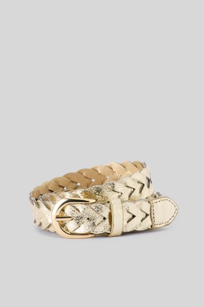 Ceinture tressée dorée